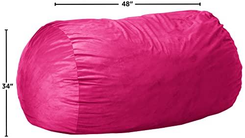 Chill Sack Chill Sack Bean Bag Chair Cover, 6-feet, Microsuede - Pink