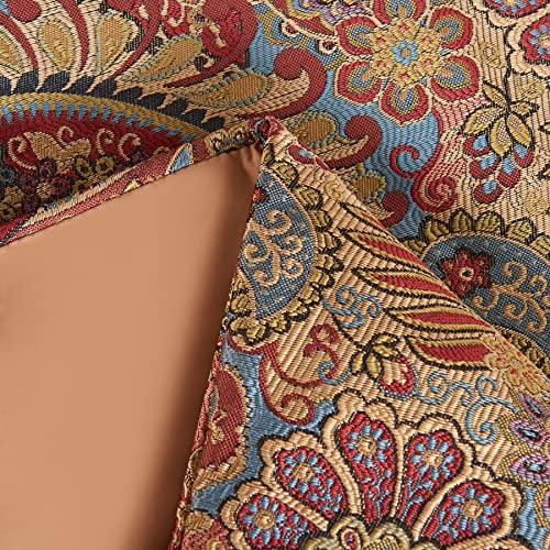 H HIEND ACCENTS Paseo Road by HiEnd Accents | San Angelo 4 Piece Comforter Set, Super Queen, Paisley Pattern, Red Bed Skirt, Western Rustic Farmhouse Style Bedding Set, 1 Comforter, 1 Bedskirt, 2 Pillow Shams