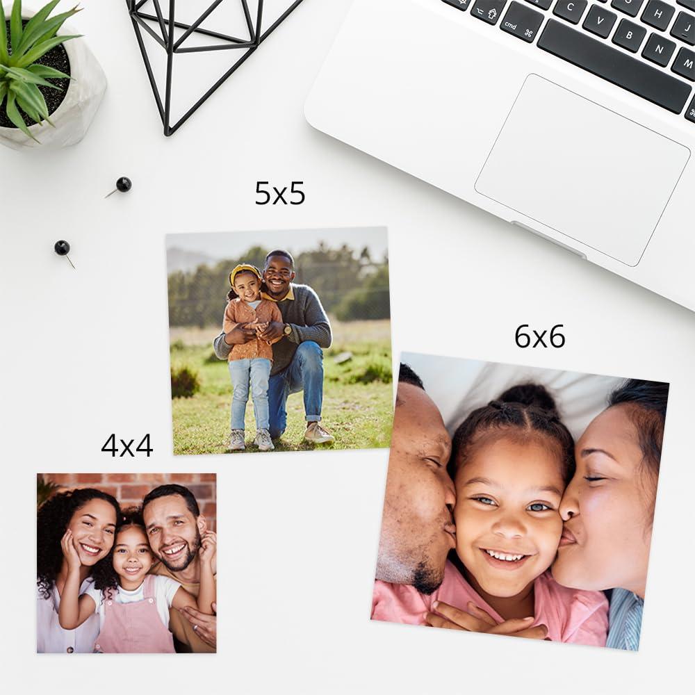 PicPrint 4x4 Square Photo Prints - Sets - Glossy Photo Paper (Set of 50)