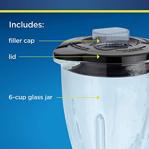 Oster Oster Blender 6-Cup Glass Jar, Lid, Black and clear