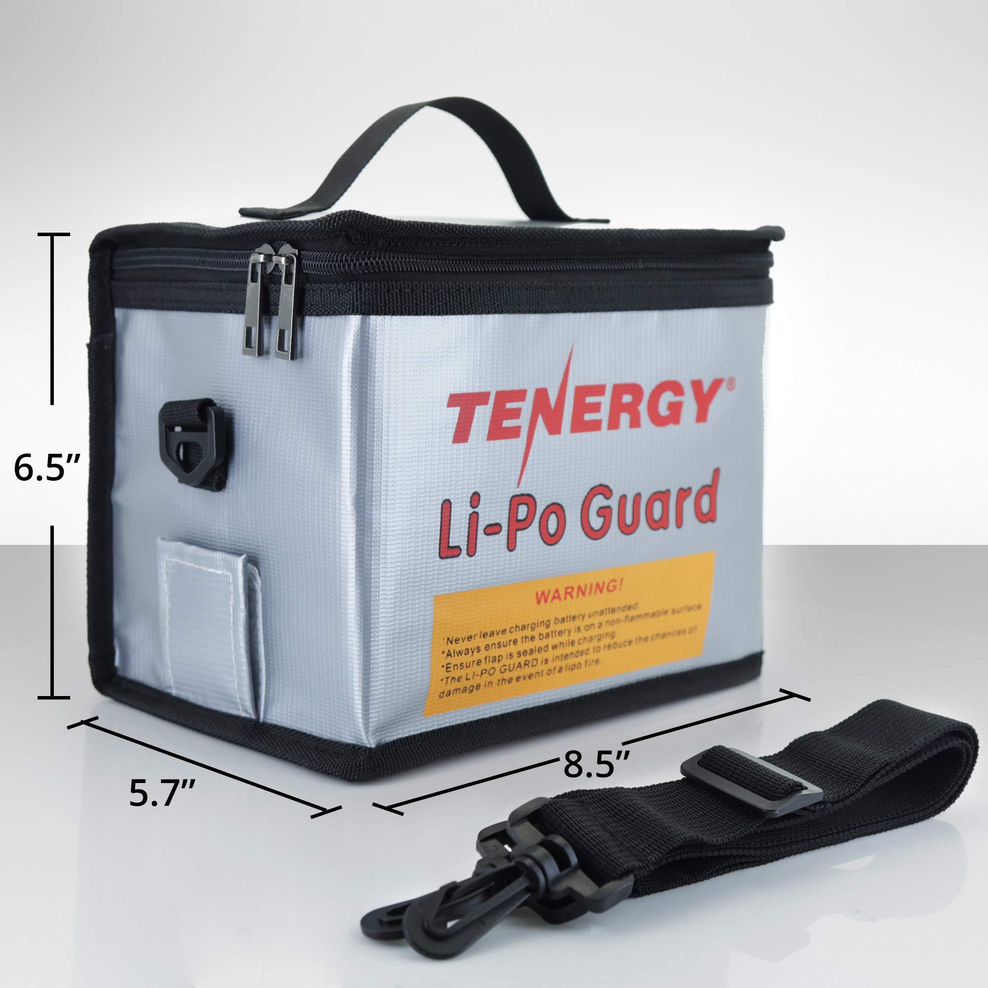 Tenergy Tenergy Fire Retardant Lipo Zipper Bag for Charging and Storing Lipo Battery Packs, 8.5 x 6.5 x 5.7inch