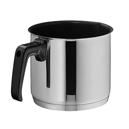WMF WMF Milk Pot Ø 14 cm Approx. l Pouring Rim Cromargan Stainless Steel Brushed Suitable for All Stove Tops Including Induction Dishwasher-Safe