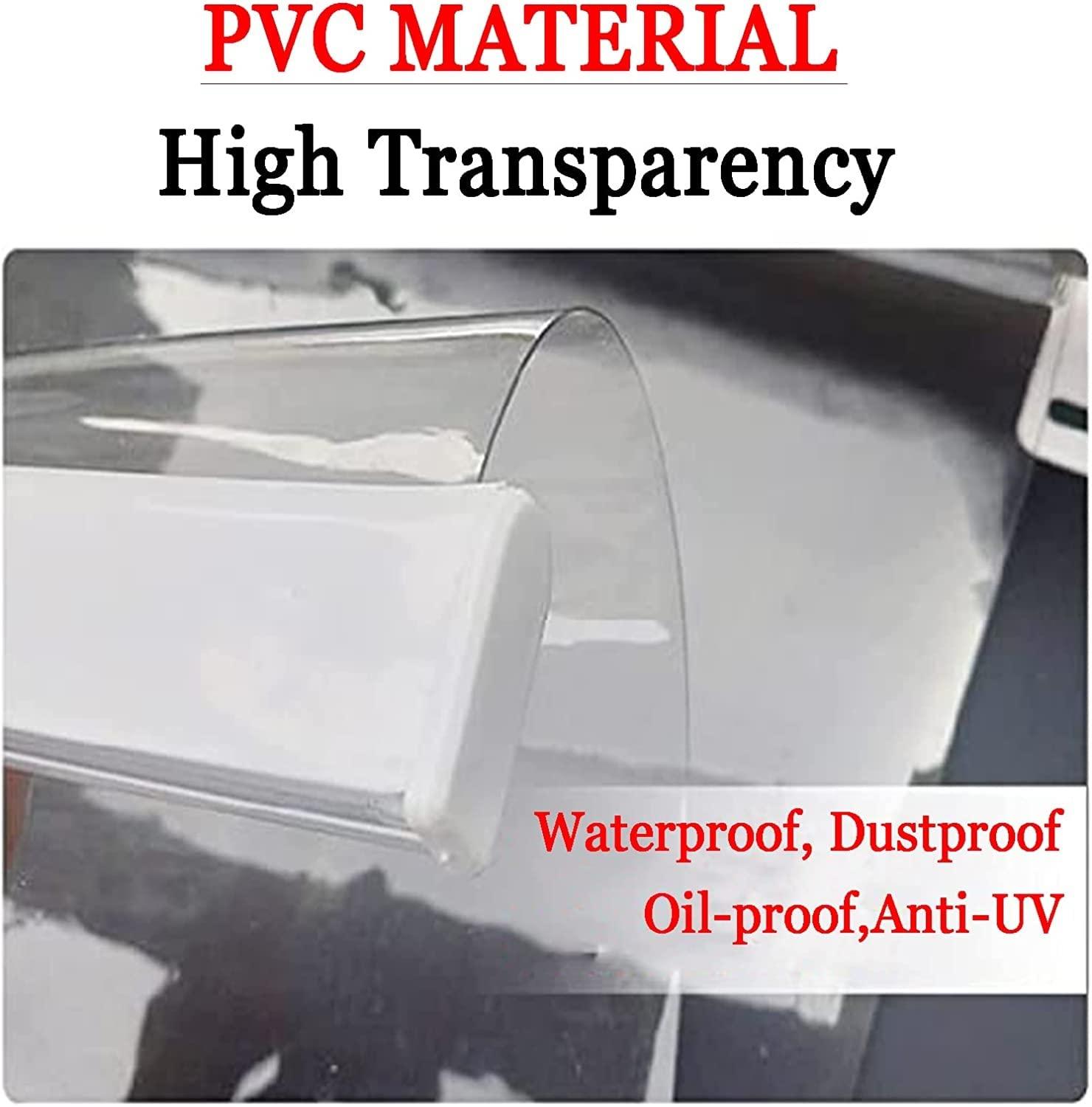 STRMAX STRMAX Waterproof Clear Roll Up Blinds, Plastic Waterproof Roll-Up with Hardware, Outdoor Patio Balcony PVC Rain Curtain,Exterior Roller Shade Patio Curtains,Customizable (Color : Clear, Size : 85x1