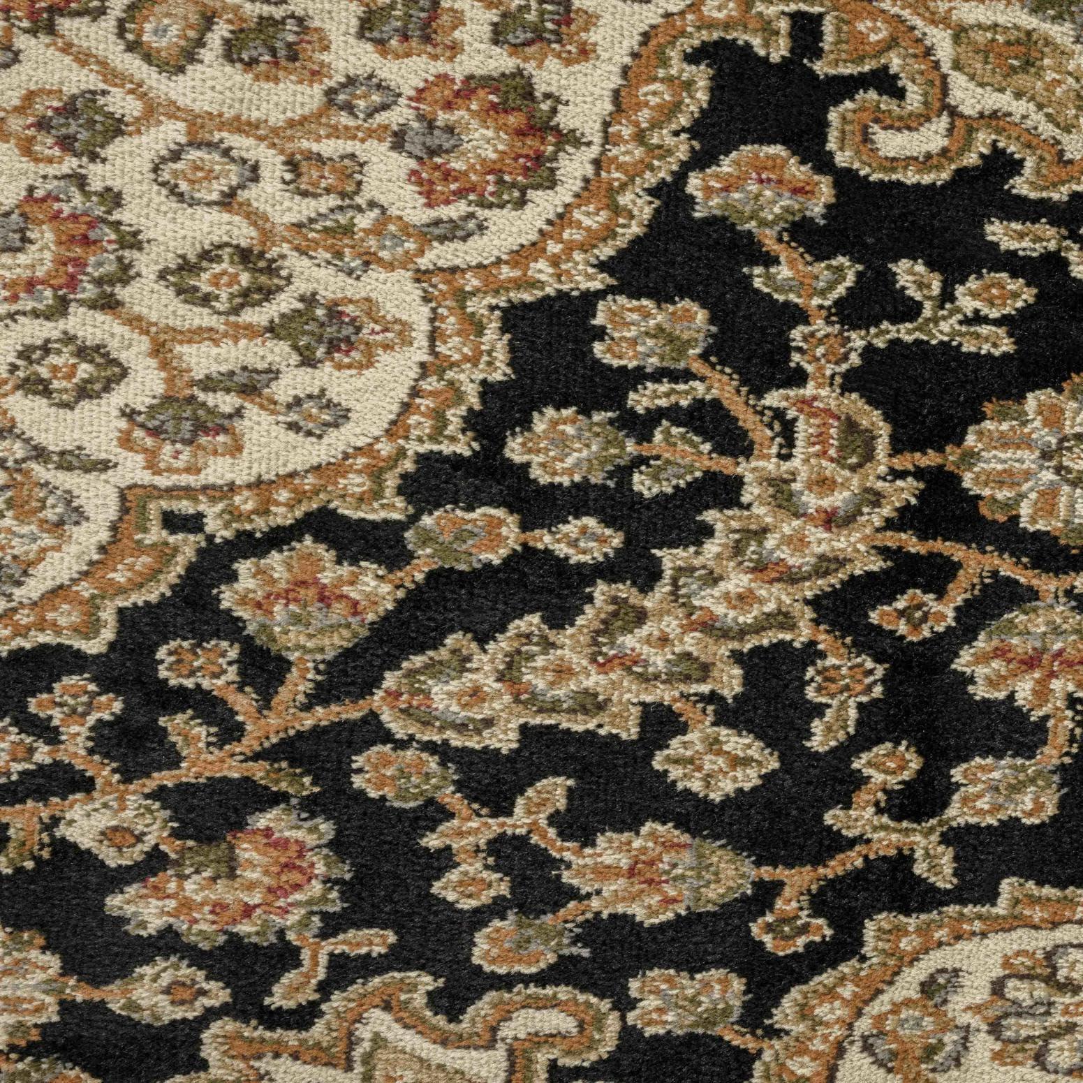 Home Dynamix Home Dynamix Royalty Medallion Traditional Area Rug, Black/Ivory, 7'8"x10'4"