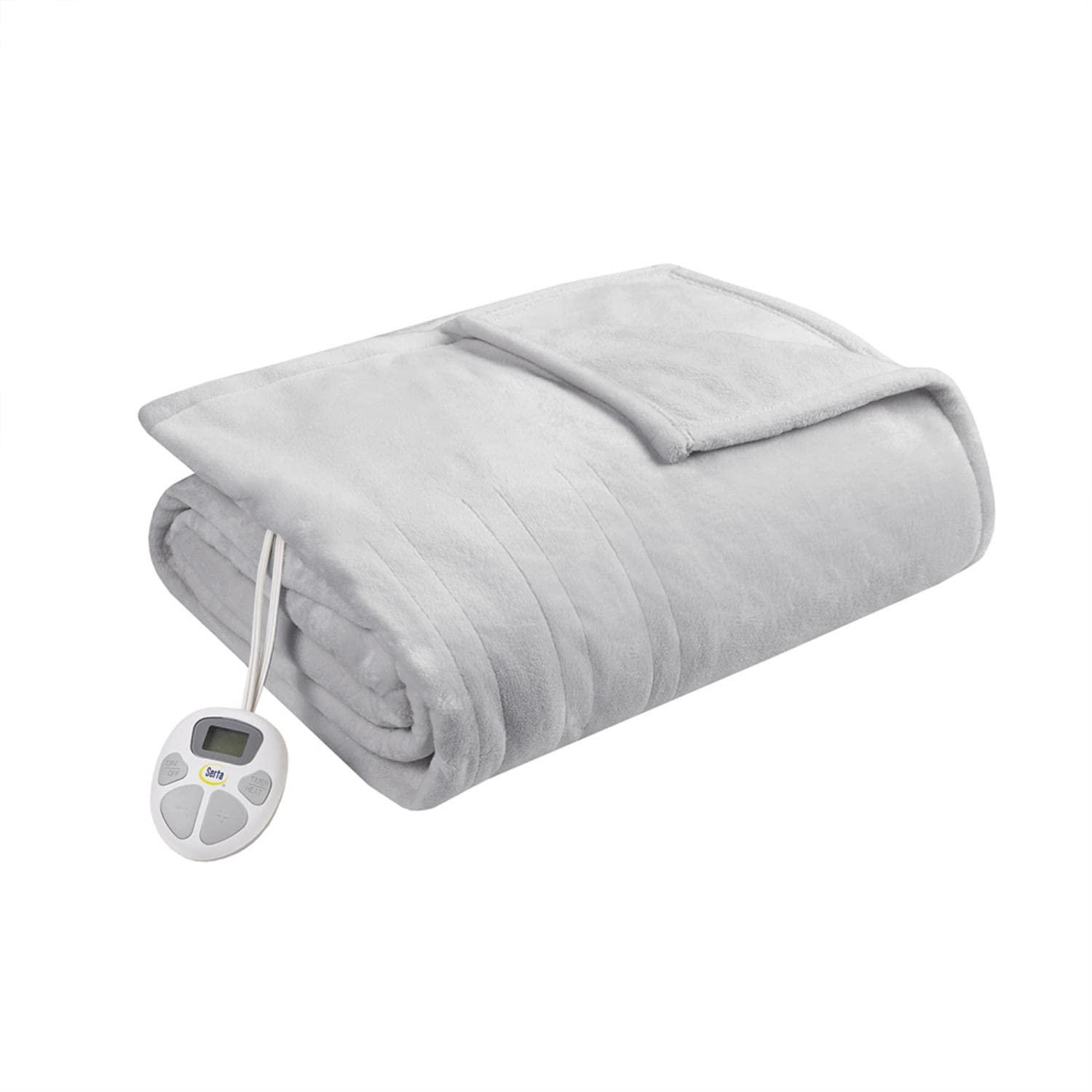 Serta Serta Polyester and Cotton Microlight Heated Blanket ST54-0128