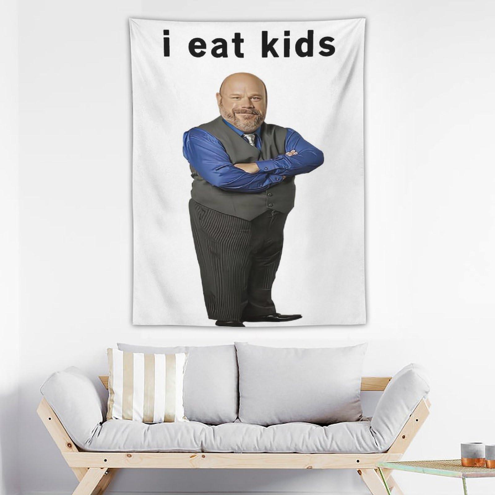 BionZax BionZax Bertram I Eat Kids Vertical Wall Tapestry for Bedroom, College Dorm Or Living Room 30\"x40\", Funny Meme Tapestries Hanging for Home Decor Gifts