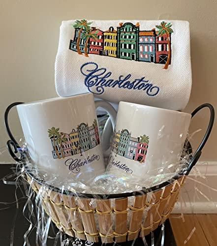 Victoria Ward Collection Victoria Ward Collection Rainbow Row Charleston Tea Towel