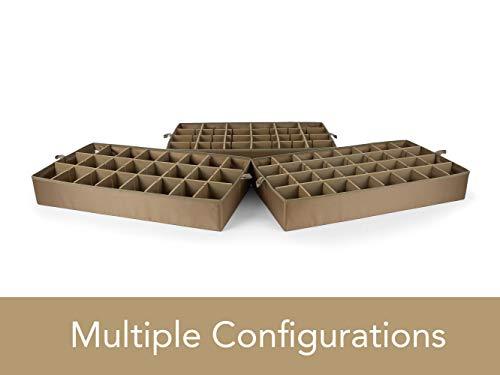 Covermates Covermates Keepsakes Adjustable Ornament Storage Box, Carrying Handles, Padded Protection - Holiday Storage-Red