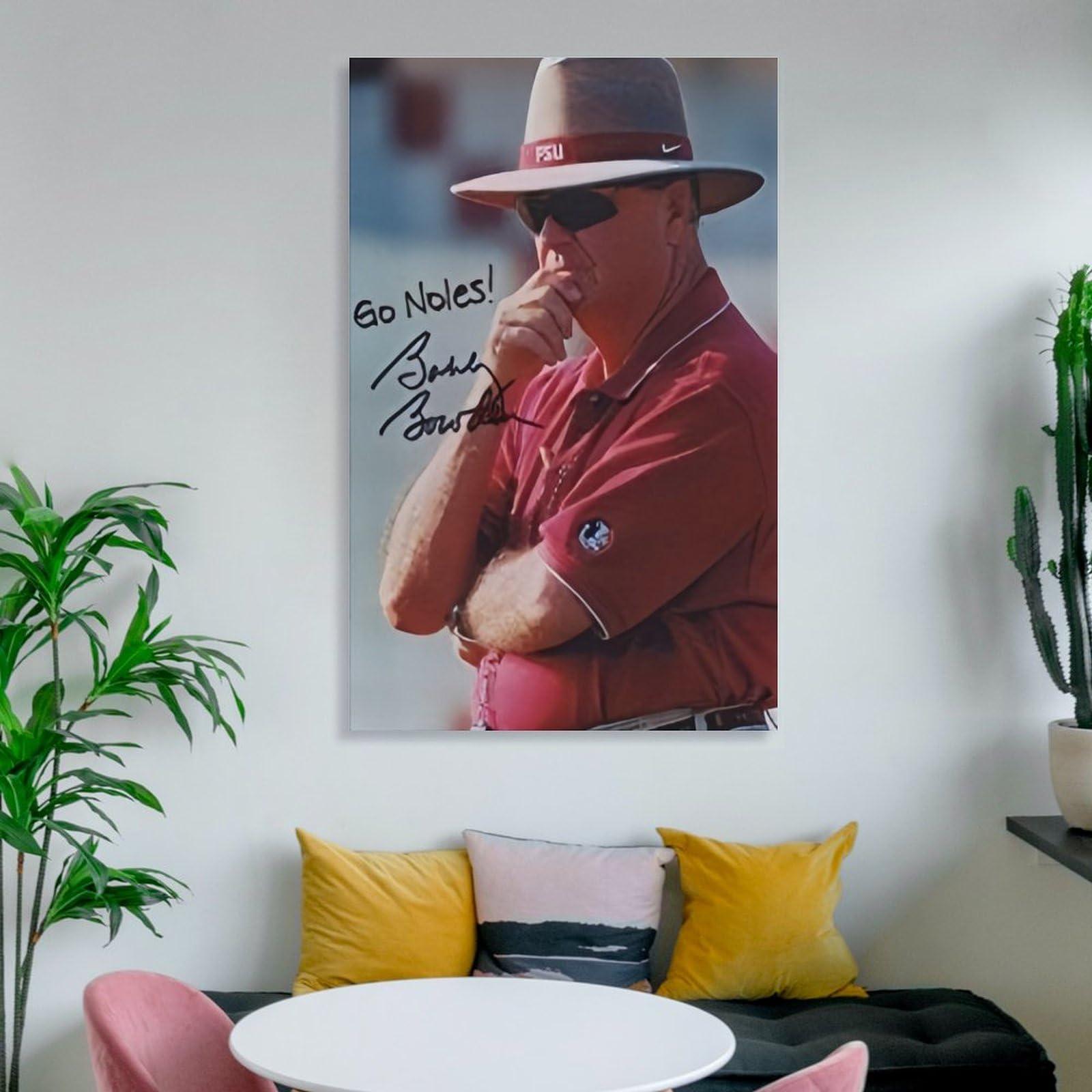 CENSO Bobby Bowden Autograph Canvas Poster Room Aesthetic Poster Print Art Wall Painting Canvas Posters Gifts Modern Bedroom Decor 08x12inch(20x30cm)