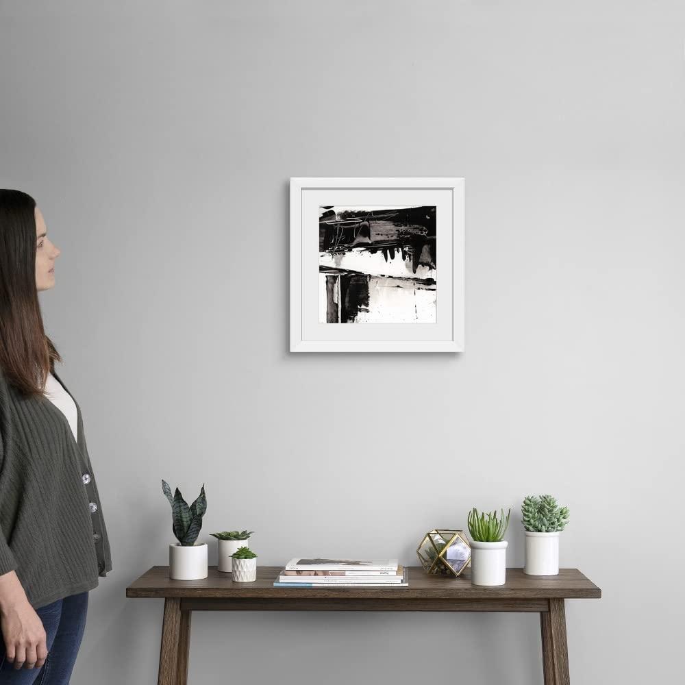 GREATBIGCANVAS GREATBIGCANVAS Jagged Edge I White Framed Wall Art Print, Artwork