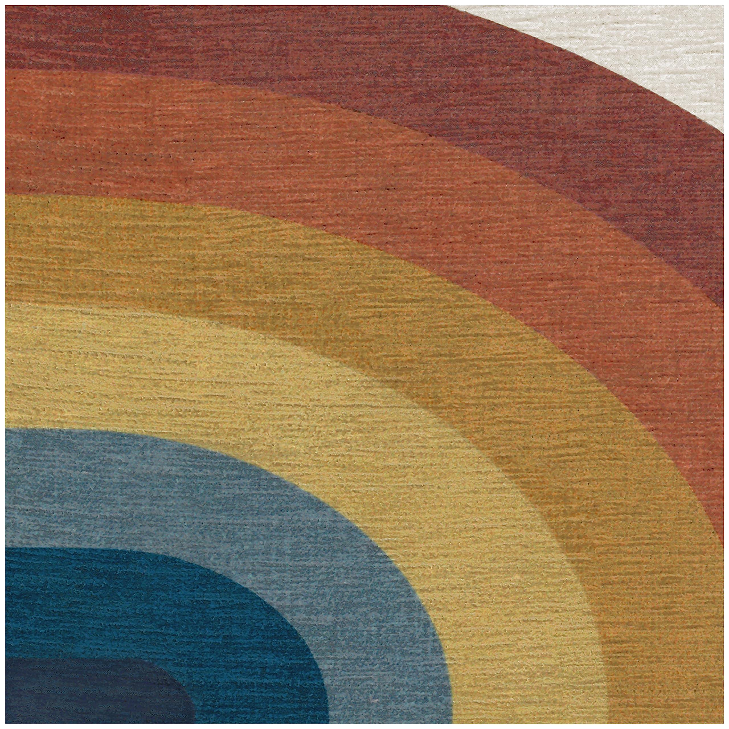 RUGGABLE Ruggable Washable 8x10 Large Area Rug, Absida Rainbow, Premium Modern Rugs Rainbow, for Living Room, Bedroom, Kitchen, Office, Classroom with Gripper Non Slip Pad