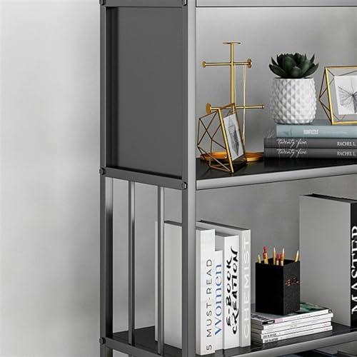 YUXING1205 YUXING1205 Bookcases Simple Iron Bookshelf Storage Rack Floor-to-Ceiling Multi-Layer Storage Storage Shelf Office Bookcase in Living Room and Bedroom Bookshelf Bookcase(60cm)