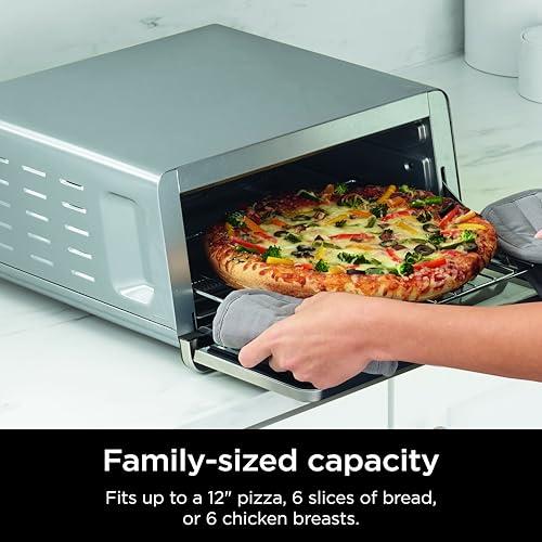 Ninja Ninja Flip Toaster Oven&Air Fryer, 8-in-1 Functionality, Flip Up&Away Capability for Storage Space, LargeCapacity, Air Fry Basket, SheetPan, Wire Rack&Removable Crumb Tray, Stainless,1800 watts, SP151