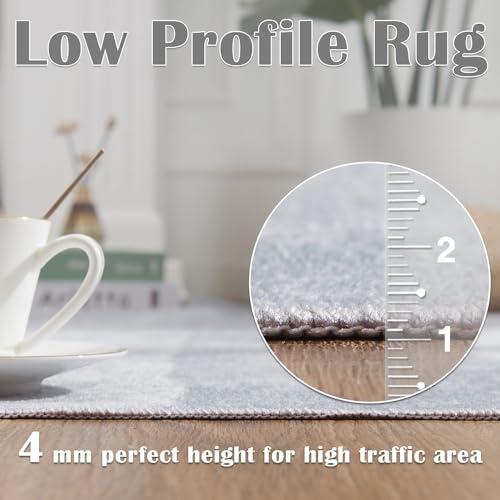 COLLACT COLLACT Hallway Runner Rug 2x7 Washable Rug Area Rug Modern Abstract Rug Indoor Contemporary Carpet Chenille Thin Rug Kitchen Grey Print Non Slip for Bathroom Bedroom Living Room