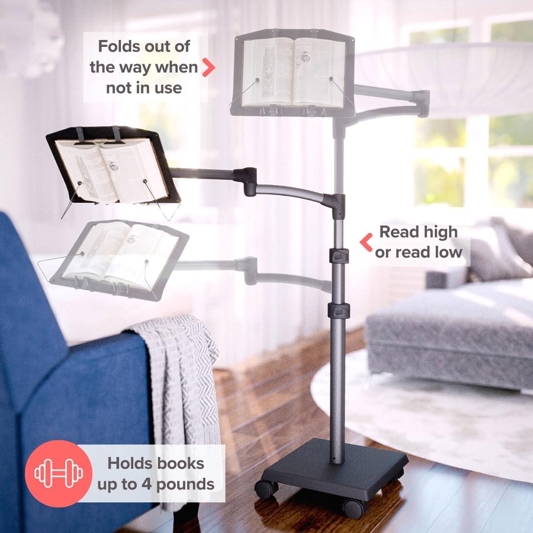 LEVO LEVO Hands Free Book Stand for Hard Covers, Paperbacks, CookBooks, TextBooks, Magazines