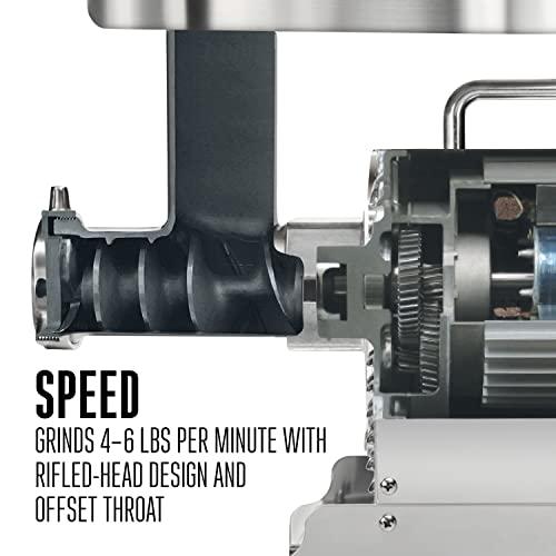 Weston Weston Pro Series Electric Meat Grinder, Commercial Grade, 560 Watts, .75 HP, 6lbs. Per Minute, Stainless Steel (10-0801-W)