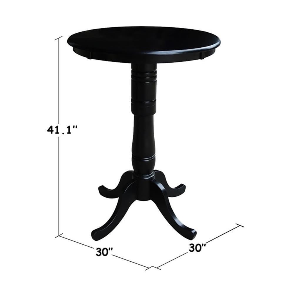 International Concepts International Concepts 30\" Round Pub Table in Black