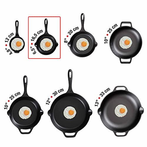 Victoria Victoria 6.5 Inch Mini Cast Iron Skillet. Small Frying Pan,Seasoned with 100% Kosher Certified Non-GMO Flaxseed Oil (SKL-206)