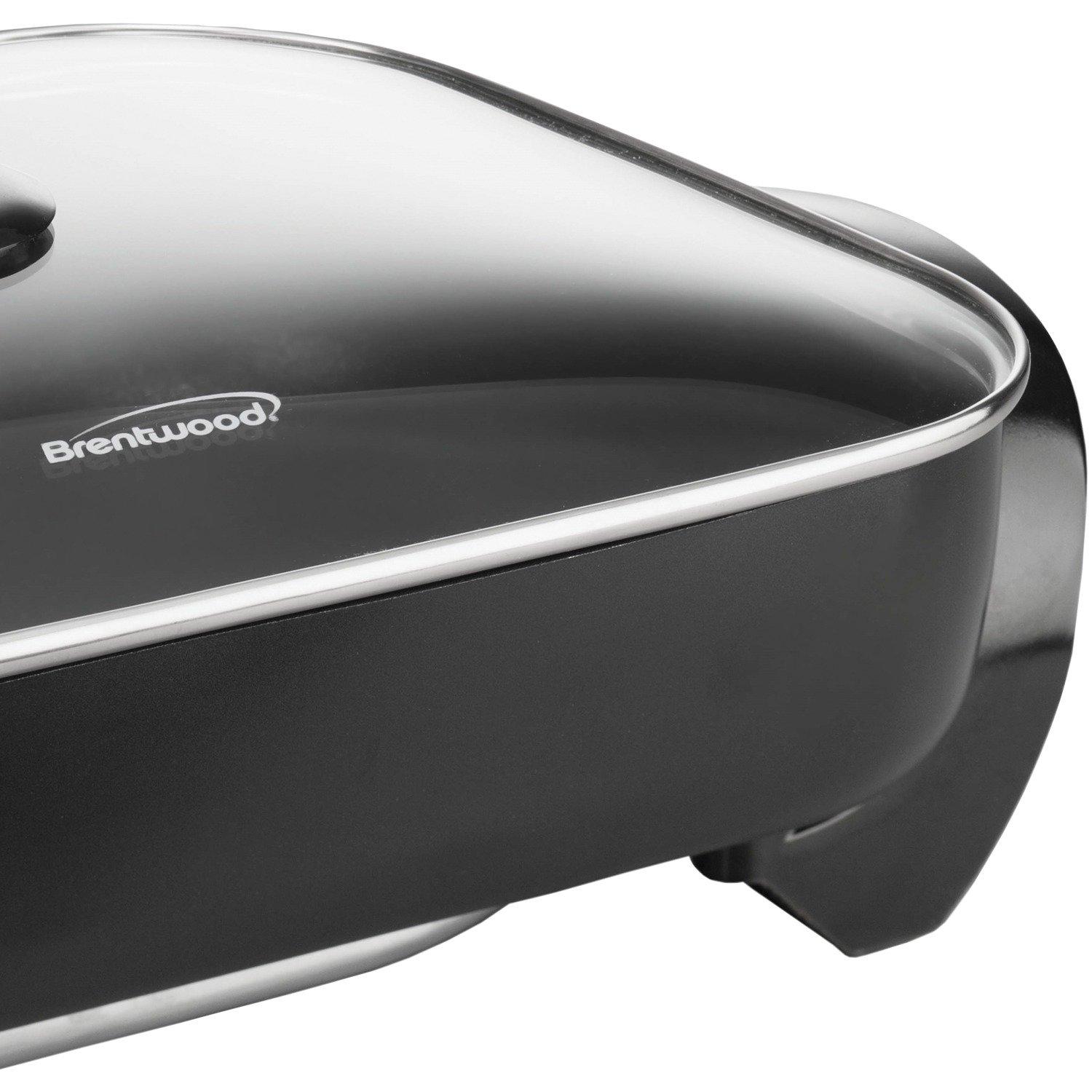 Brentwood Brentwood SK-75 16-Inch Non-Stick Electric Skillet with Glass Lid, Black