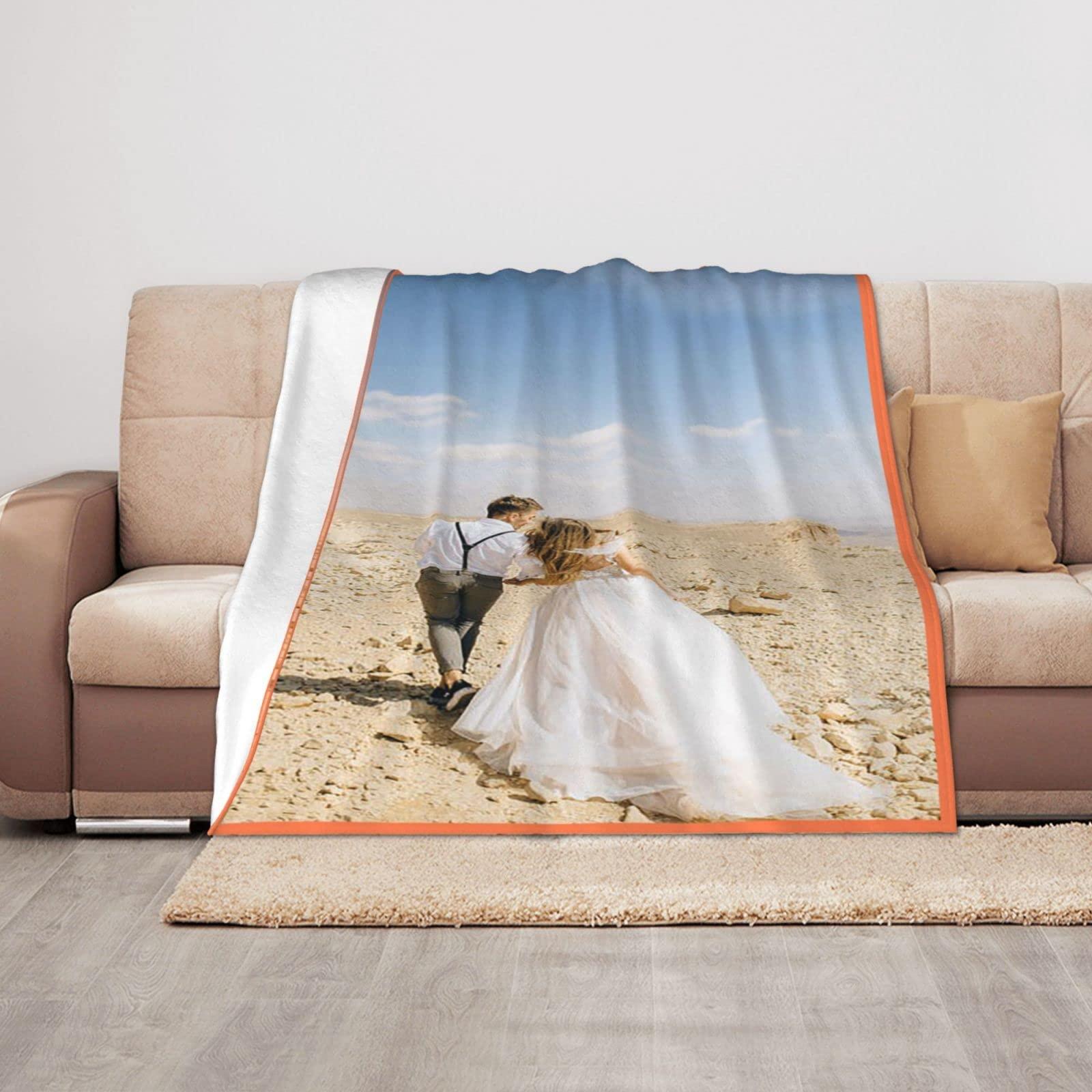 Generic Customized Blankets Make Your Own Blankets Custom Blanket Your Own Your Design Here Custom Blanket with Picture Gifts for Couples,Birthday Christmas Halloween