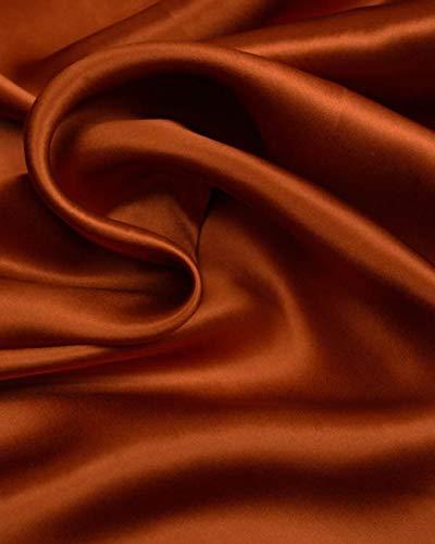 Reliable BEDDING COMPANY Silk Satin Sheets Set | Silk Satin Sheets Set Short Queen |Short Queen Sheets Set Bronze | Silk Fitted Sheet 19 Inch Deep Pocket | 7 Pc Bedding Set | Sheet Set with Duvet Set.