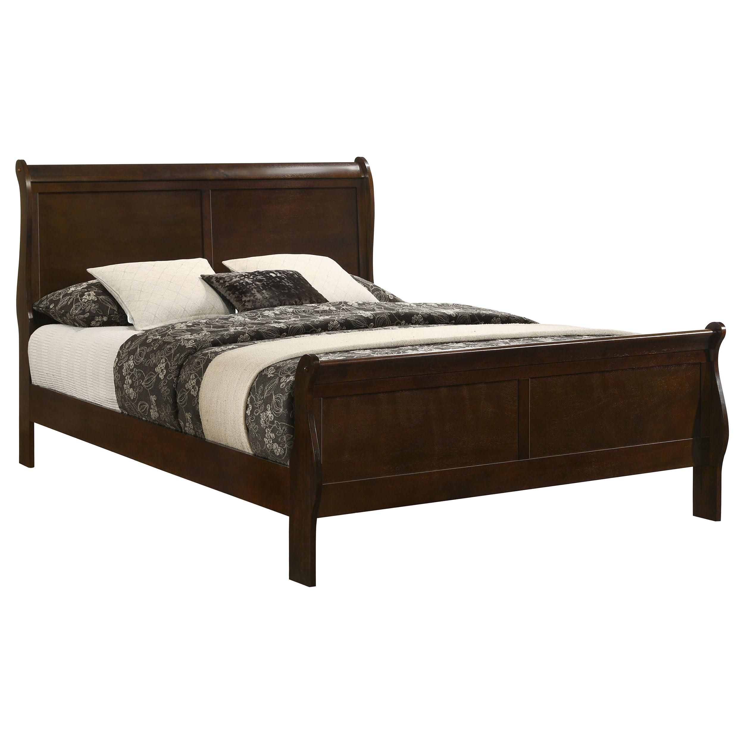 Coaster Home Furnishings Coaster Home Furnishings Louis Philippe Traditional Bedroom Wooden Full Size Sleigh Bed Frame 47-Inch Panel Headboard Cappuccino Brown 202411F