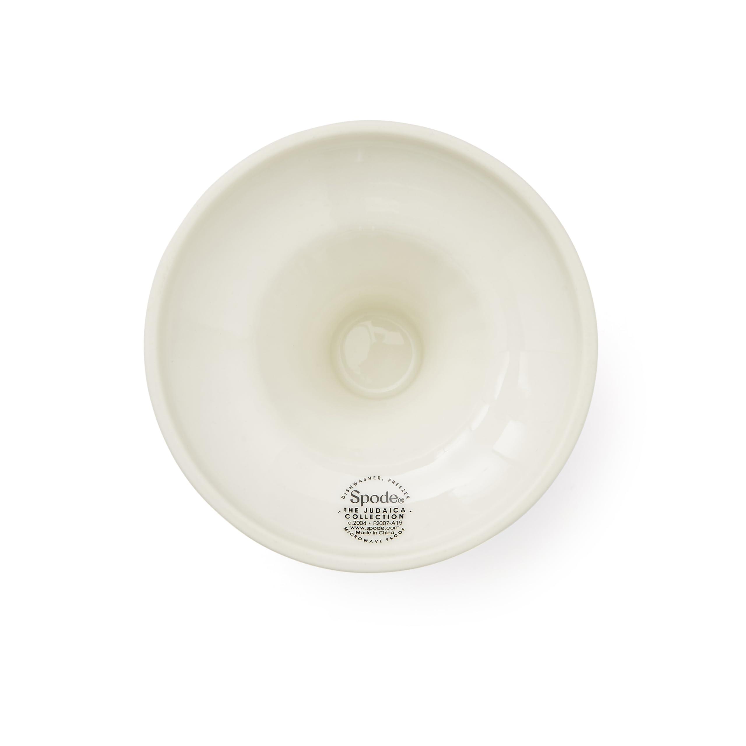 Spode Spode Judaica Kiddush Cup | 6 Ounce Kiddush Cup on Stem for Shabbat and Holidays | made of Fine Porcelain | Dishwasher Safe