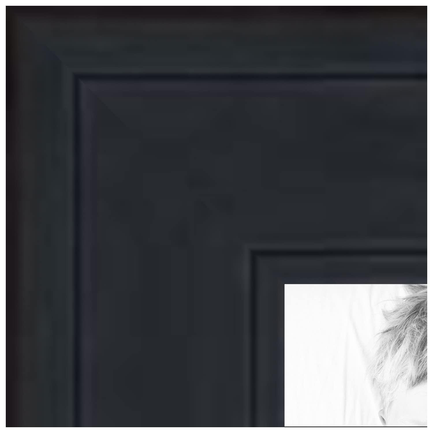 ArtToFrames ArtToFrames 28x28 Inch Black Picture Frame, This 1.50 Inch Custom Wood Poster Frame is Black, Great for Your Art or Photos - Comes with Economy Acrylic