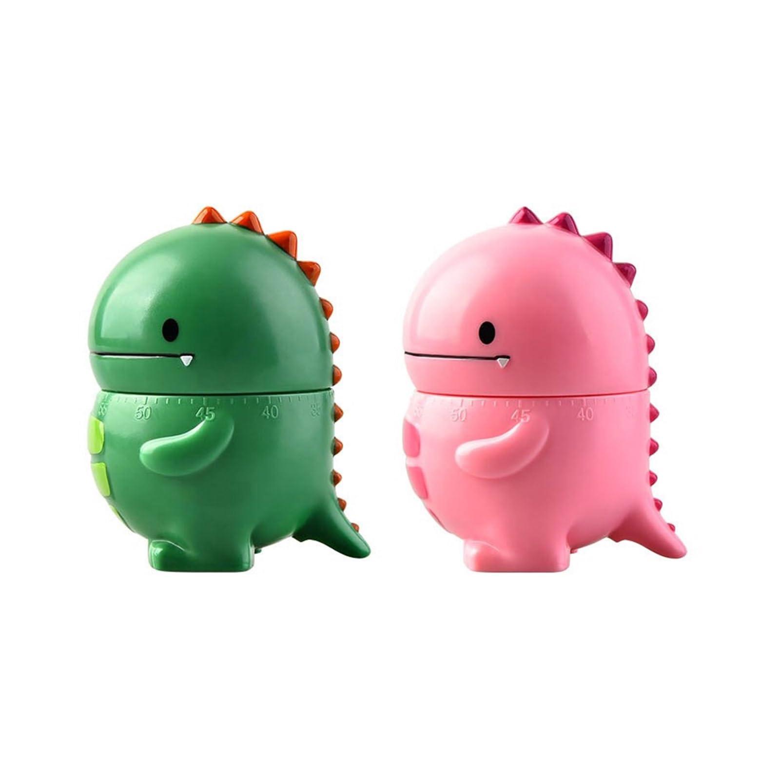 QIANQJL QIANQJL Mechanical Fashion Kitchen Timer Practical Timer Dinosaur Cooking Timers Perfect for Home Dorms and Outdoor Activities, 9*6.6cm, Green