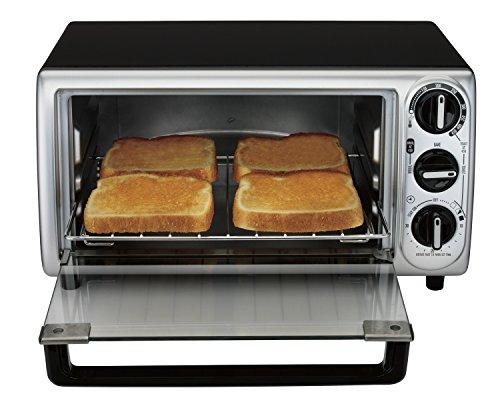 Proctor Silex Proctor Silex 4-Slice Modern Countertop Toaster Oven with Bake Pan, Black (31122)