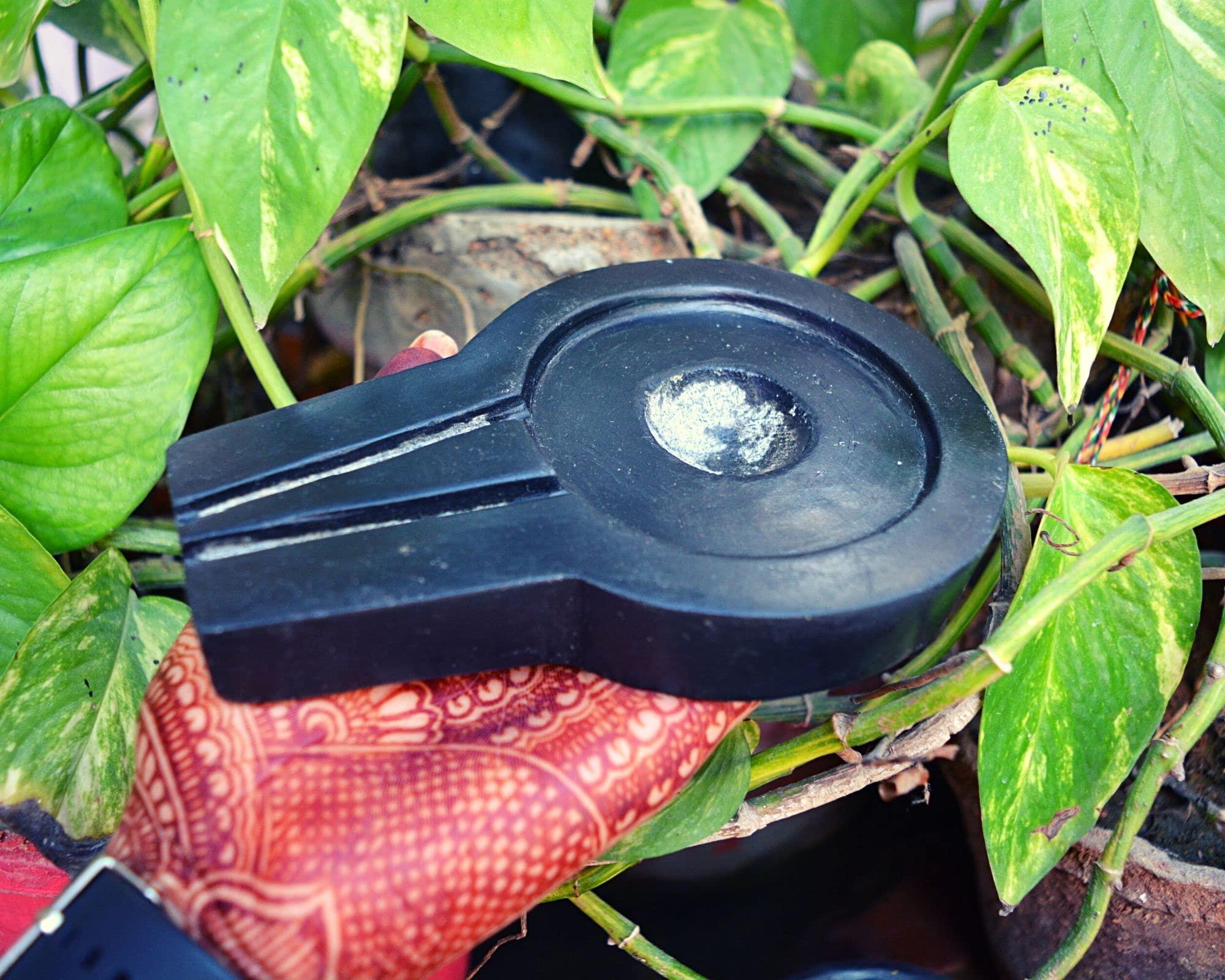 Shiva Lingam Shop 3" Narmadeshwaram Lingam with 6" Black Yoni Base Unique Shivlingam Set~I-5631