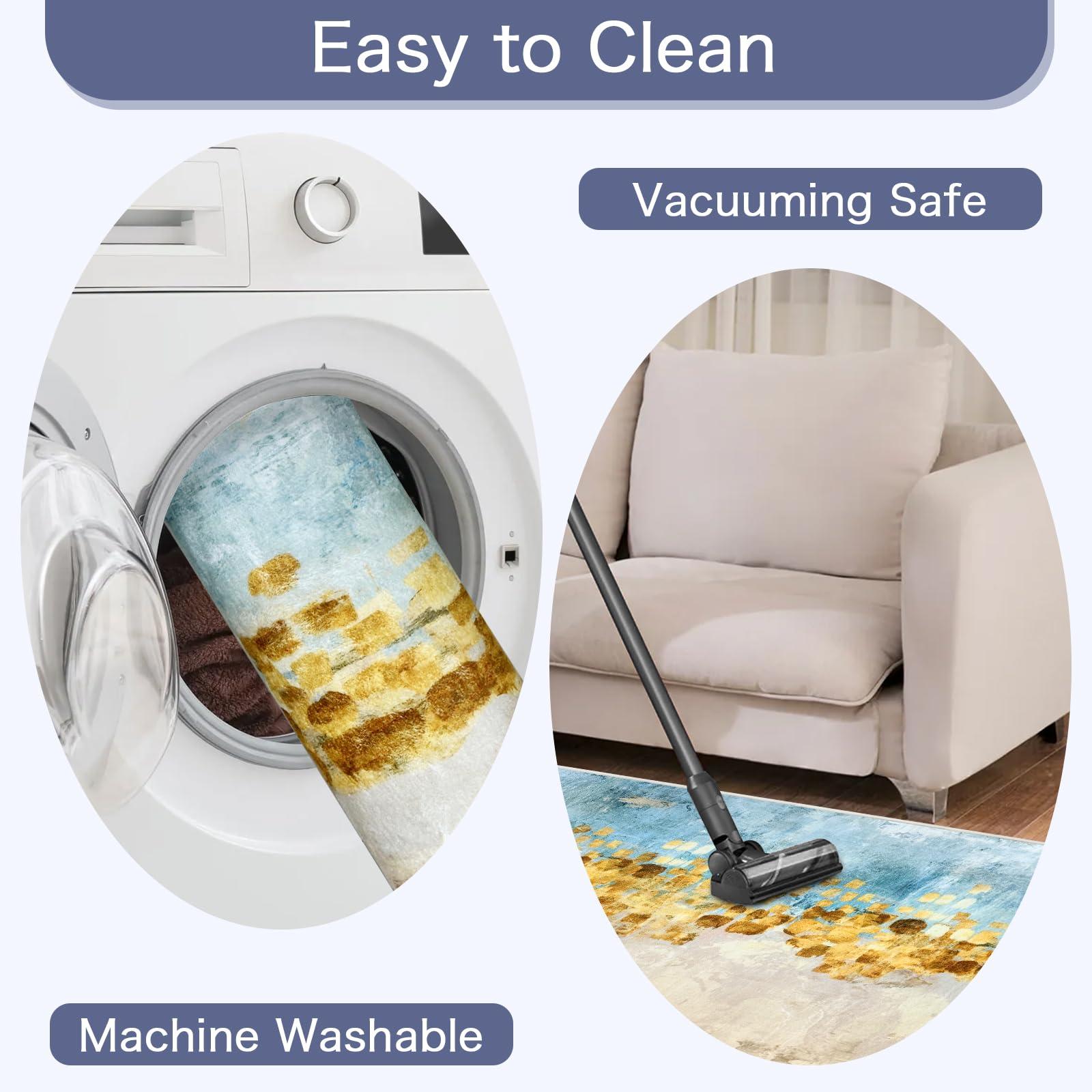 ZGR HOME&GARDEN ZGR Custom Size Hallway Runner Rugs 4 ft x 7 ft, Washable Floor Carpet Runner with Non-Slip Rubber Backing, Hallway Entryway Kitchen Bedroom Bathroom Living Room Laundry Room Area Rug Runner