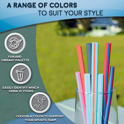 HotSips HotSips Reusable Drinking Straws - Ergonomic Shape Made in the USA - Tumblers & Cups 12-40 oz - Fit for Hot and Cold Beverages, Water, Coffee, Tea - Portable Travel Case - (2 Medium 2 Large)
