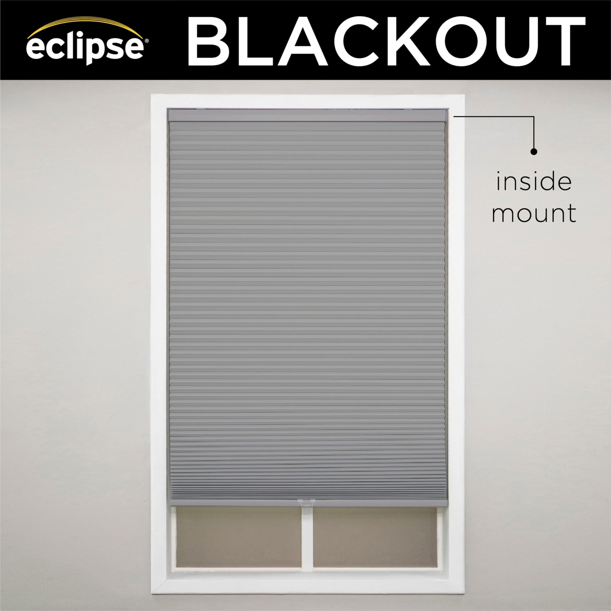 Eclipse Eclipse Blackout Cellular Window Shade - Cordless Honeycomb Shades, Stylish Window Covering, Easy Lift System, Blinds for Windows, Pet & Children-Safe, 66.5 W x 48 L, White
