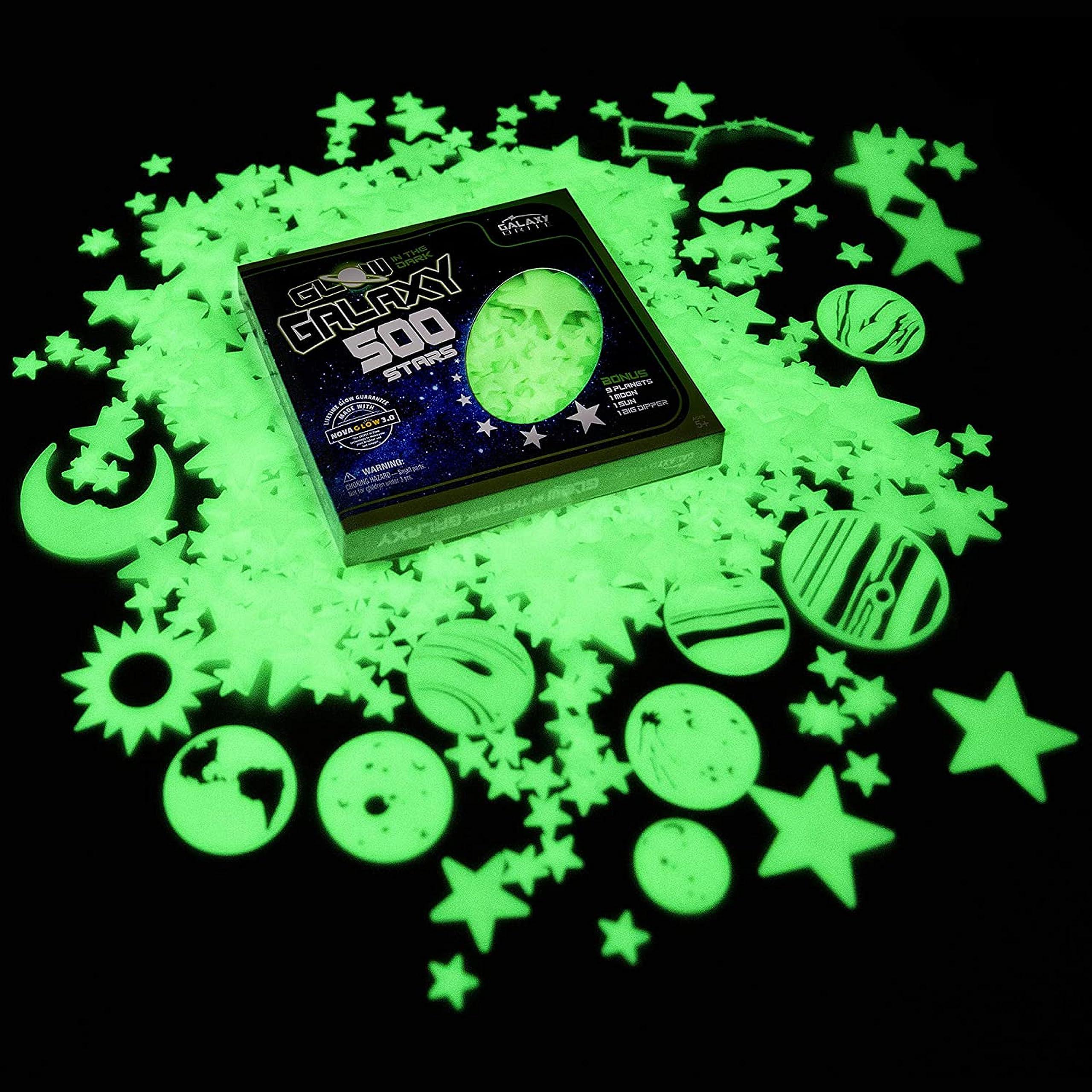 Ultra-Glow Super Stars Narwhal Novelties Glow in The Dark Stars for Ceiling, 500-Count, Largest Ceiling Glow Stars Assortment Includes Jumbo Sun, All 9 Planets, Bonus Moon and Entire Big Dipper Constellation Plus More! Stocking Stuffers