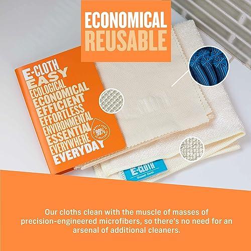 E-Cloth E-Cloth Microfiber Cleaning Cloth Shower Kit - Microfiber Cloths for Cleaning Bathrooms - Washable, Reuseable Cleaning Cloths with 100 Wash Guarantee - 1 Pack