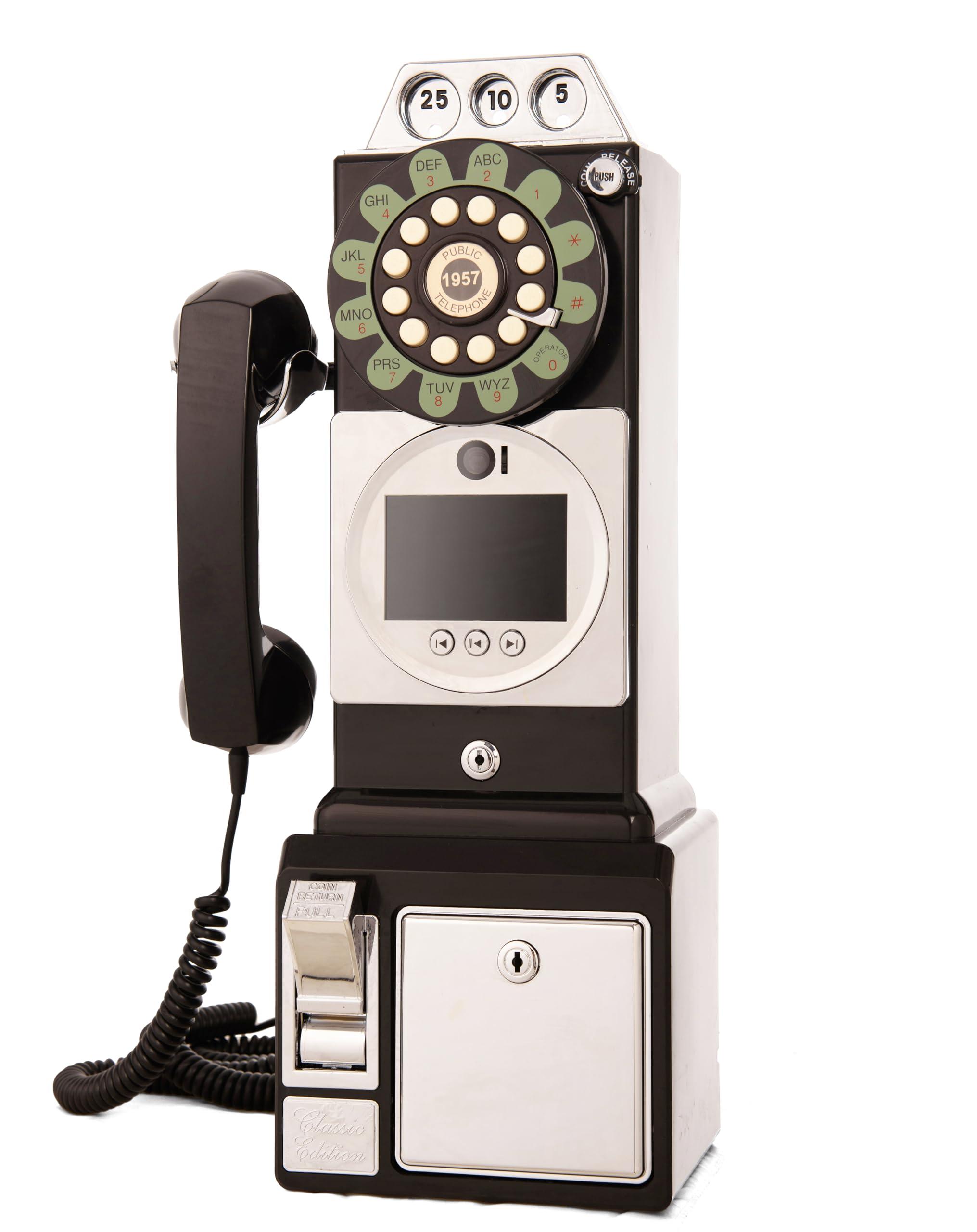 RetroVox Video & Audio Guest Book Wedding Phone Guestbook Creative Easy to Use & Fun Engagements Anniversaries Baby Showers Graduation (Black)