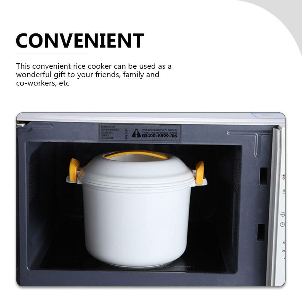 Cabilock Cabilock Microwave Steamer Pot Microwave Rice Cooker, Small Mini Steamer Rice Pasta Cooker Rice Maker Noodle Ramen Bowl Soup Bowl Storage Plate for Chicken Bacon Vegetables Heating Dish l
