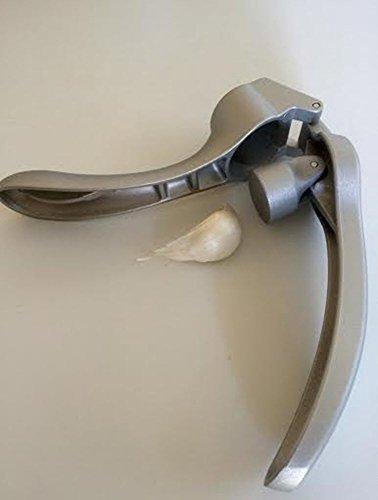 Pampered Chef Pampered Chef Garlic Press 2575 - Easy Squeeze, Rust Proof, Ergonomic Handle - Professional Garlic Mincer & Ginger Press with Handy Cleaning Brush