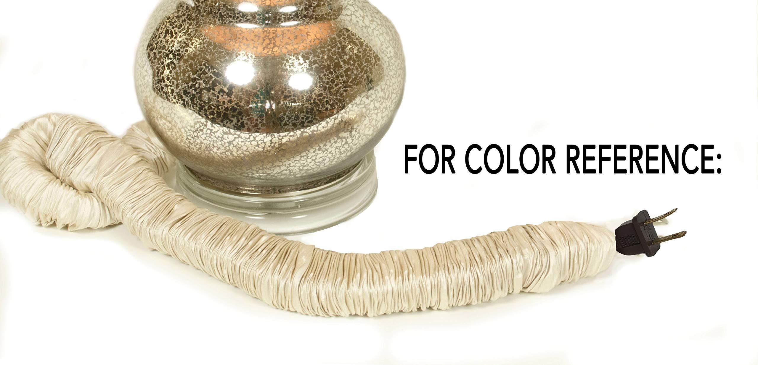 Designer Cords from Collections by Design Bone 100% REAL Silk Chandelier Chain Cover Velcro Closure 6 ft long