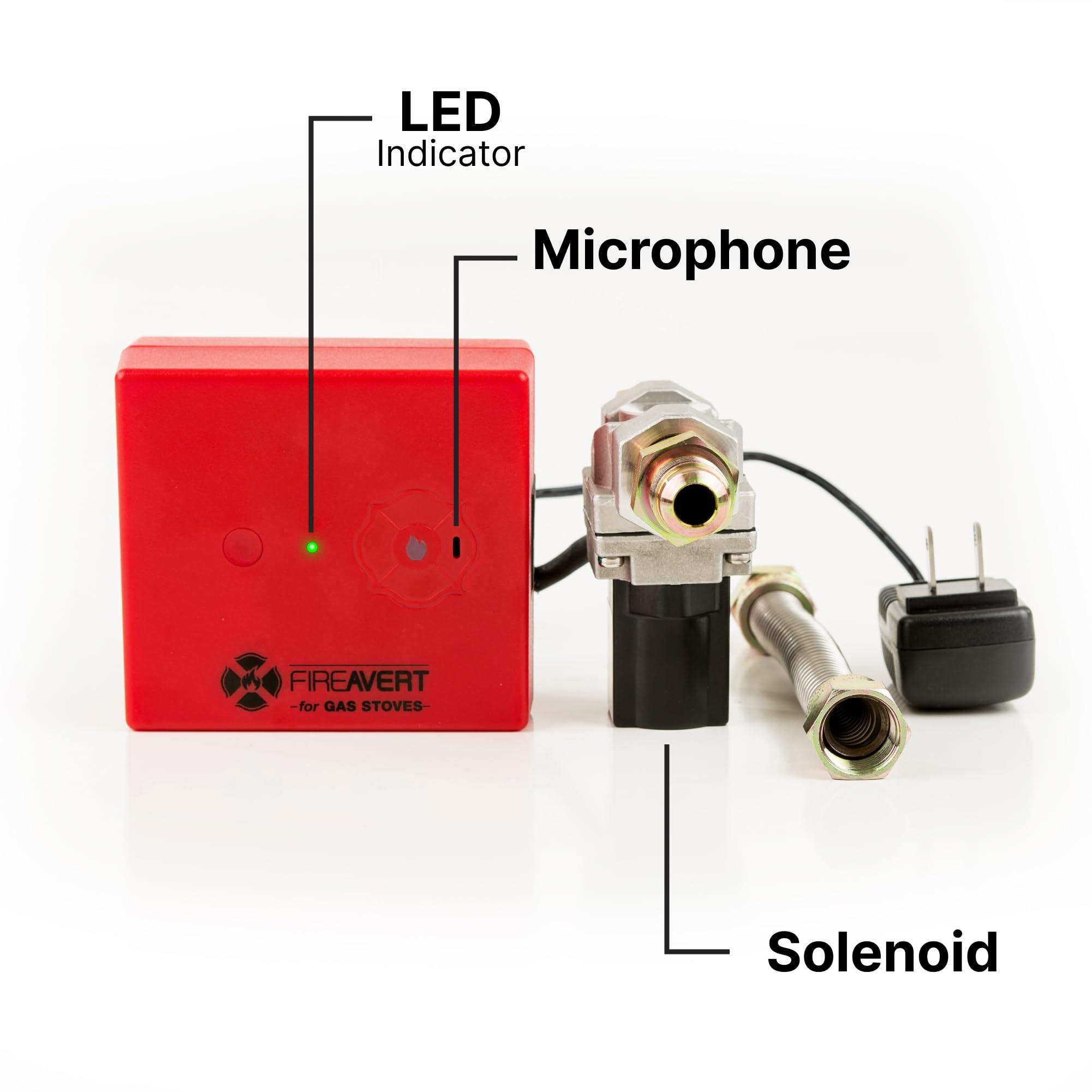 FireAvert FireAvert-Gas Stove Auto Shut-Off Device (1/2" Pipe Line), Oven Monitoring Solution for Senior Citizen and Elderly Parents, As Seen on Shark Tank