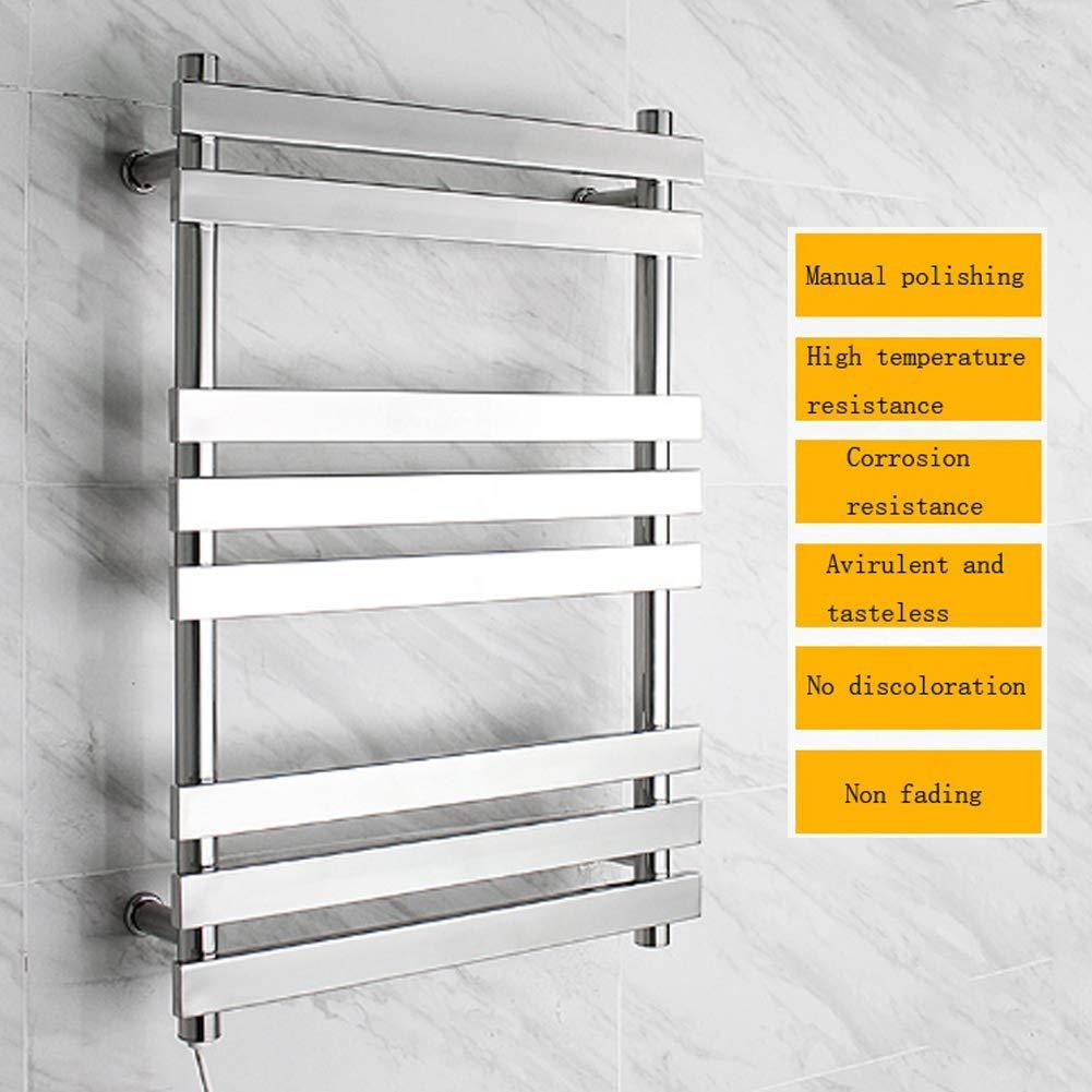 FGDSEEEKJUFHH Electric Heated Towel Warmer Rack, Wall-Mounted Waterproof Heated Drying Towel Radiator with 7 Bars, Thermostatic Stainless Steel Heater Towel Rail for Bathroom (Bb)