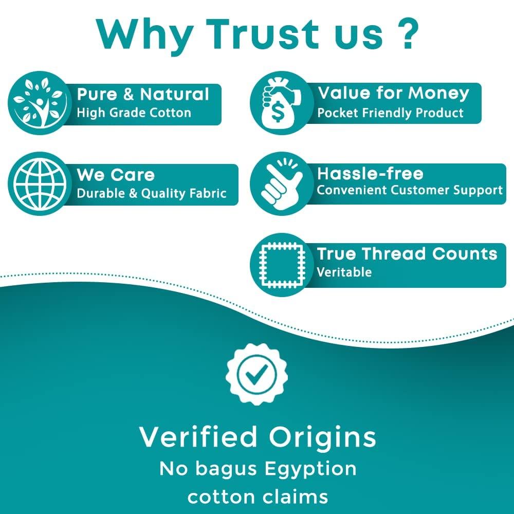 FEATHER & STITCH NEW YORK Feather & Stitch Softest 100% Cotton Sheets, 300 Thread Count Percale Weave Bedding, 16\" Deep Pocket, Cooling Sheets, Breathable Bed Set, Hotel Premium Quality (Twin, Aqua Paisley)