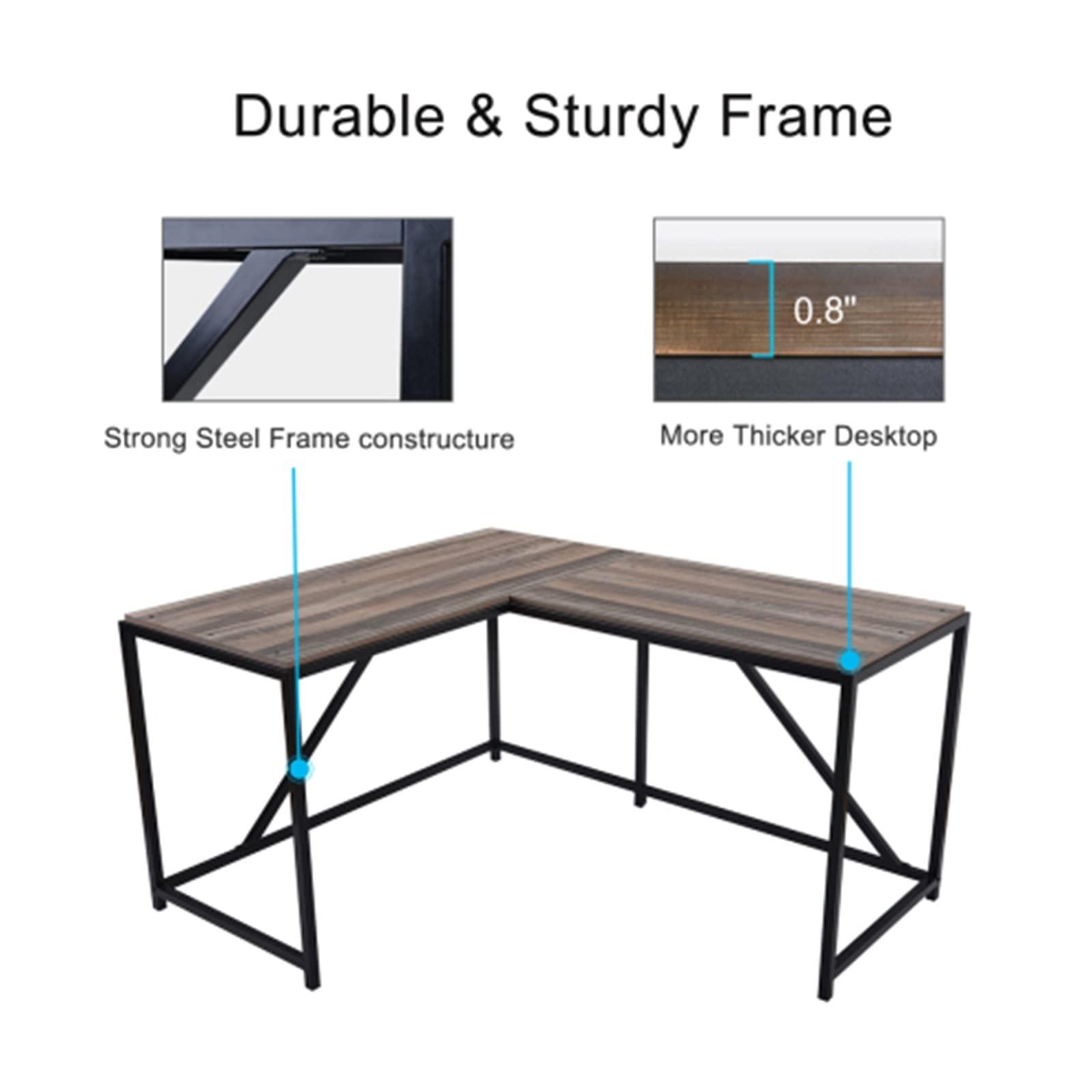 UOHUFIDABFD Computer Office Desk for Home Working Gaming PC Table Workstations Writing Table Home