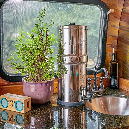 Berkey Travel Berkey Gravity-Fed Water Filter with 2 Black Berkey Elements–Enjoy Potable Water While Camping, RVing, Off-Grid, Emergencies, Every Day at Home