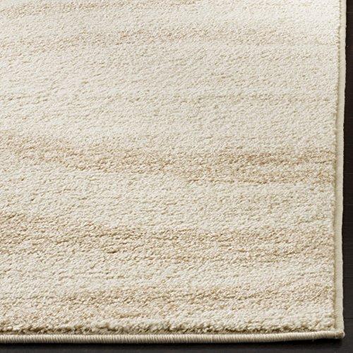 Safavieh SAFAVIEH Adirondack Collection 6\' Square Cream / Champagne ADR125W Modern Wave Distressed Non-Shedding Living Room Bedroom Dining Home Office Area Rug