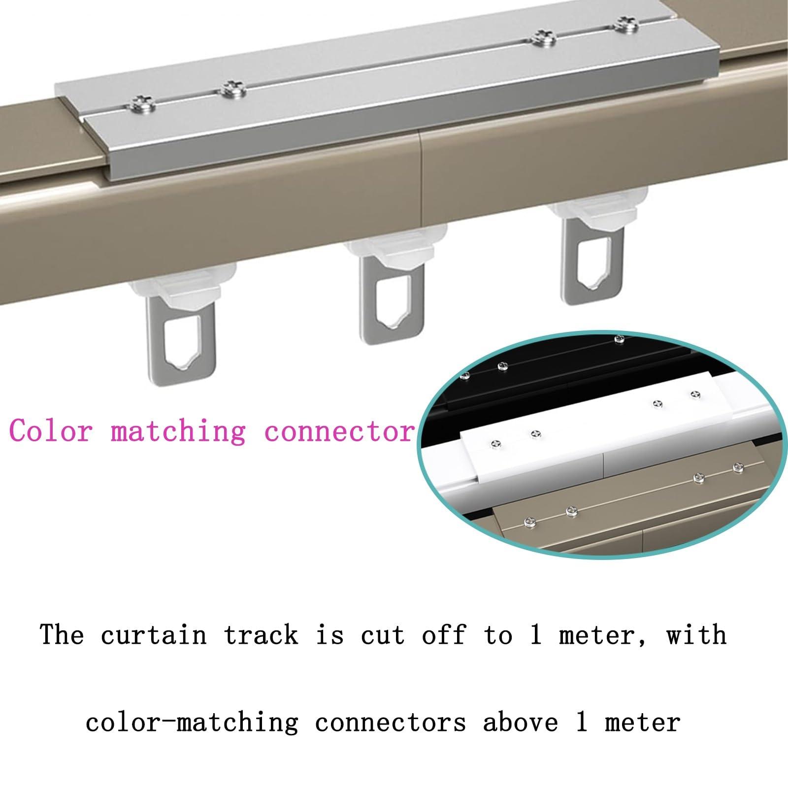 ROFBIHG Ceiling Track, Aluminium Ceiling Mount Curtain Track System, Curtain Track, Ceiling Track for Curtains, Mount To Ceiling Or Wall, Suitable for Living Room, Shower Room (Color : B, Size : 5m/16.4ft)
