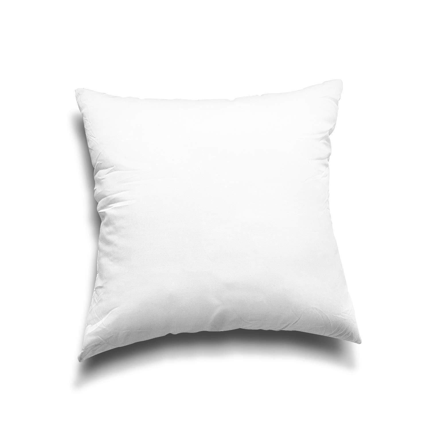 EDOW EDOW Throw Pillow Inserts, Set of 2 Lightweight Down Alternative Polyester Pillow, Couch Cushion, Sham Stuffer, Machine Washable. (White, 26x26)