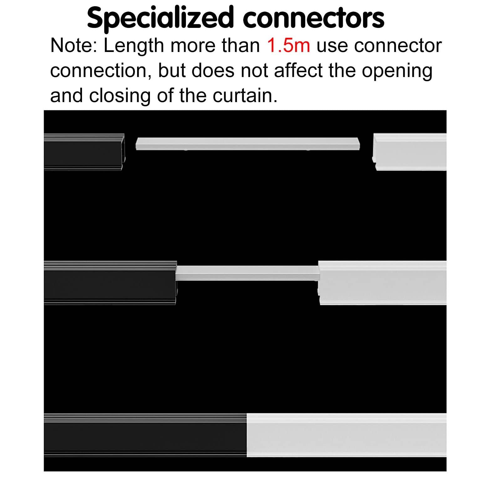 SRNSAEB SRNSAEB Recessed Mount Curtain Track, Embedded Invisible Ceiling Mount Curtains Rail Track Set, Bay Windows/Living Room/Bedroom/ 1-12 m/ 3.3-39.4 ft Long (Color : Black, Size : 4m/13ft)