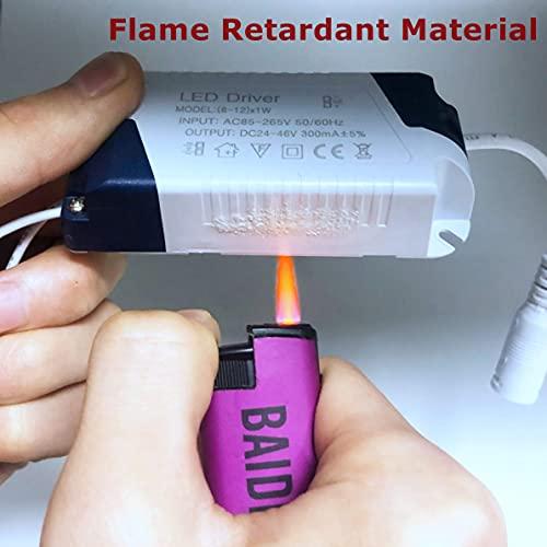 Bsod Led Driver (12-18) x1W Constant Current 300mA Transformer High Power Supply Converter Output DC 36-72V External Led Ceiling Lamp Rectifier (1 Pack)